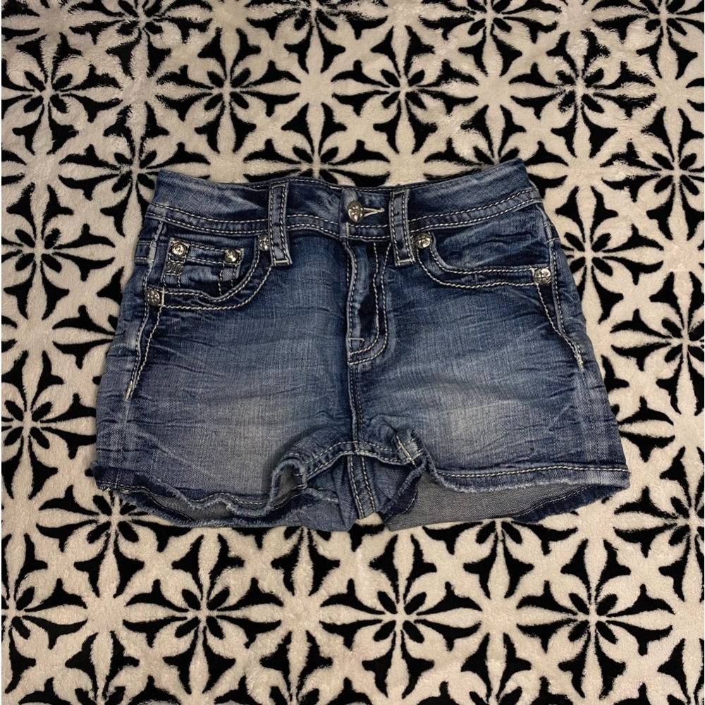 MISS ME jean shorts LOW waisted barley worn